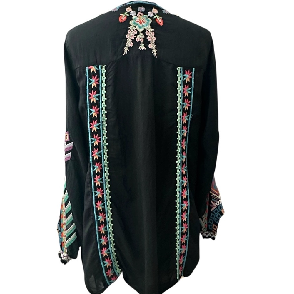Women’s JOHNNY WAS Embroidered Bohemian Alaura Tunic Blouse - Small - Picture 8 of 13